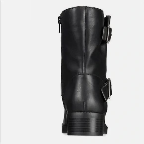 Style & Co. Black Combat & Moto Boots - Picture 2 of 7